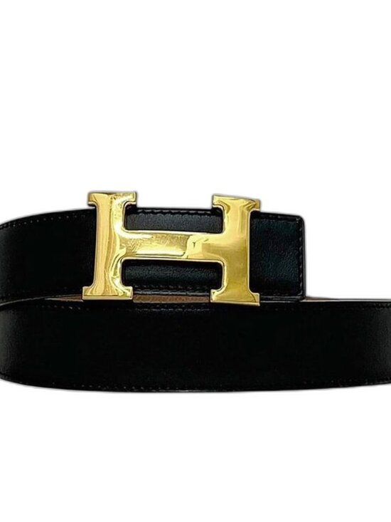 Hermes Belt Black Camel Brown Gold main image 6